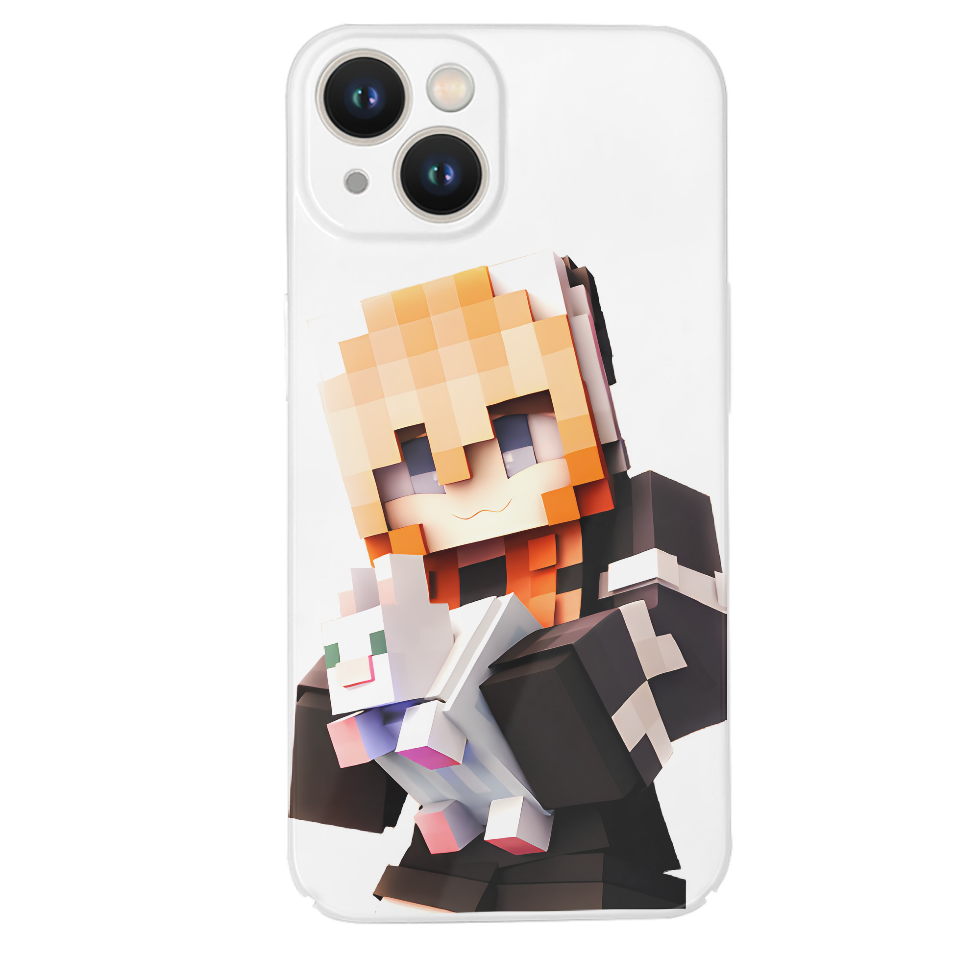 （画像用） マインクラフト ブロックの世界 Minecraft MC Block world 【iPhone 14シリーズ対応】ハードケース